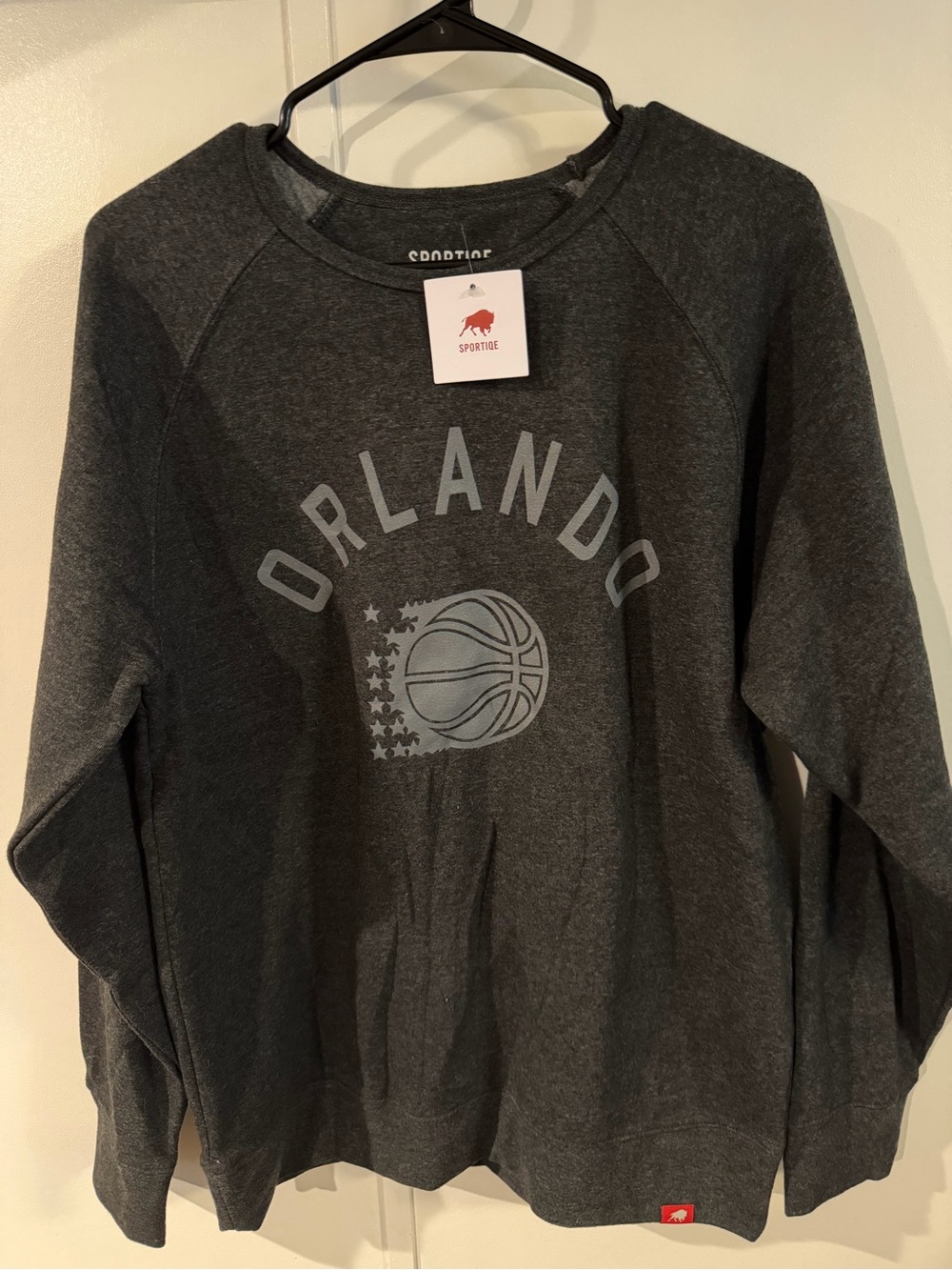 Sportique Orlando Graphic Crewneck Sweatshirt - Dark Charcoal